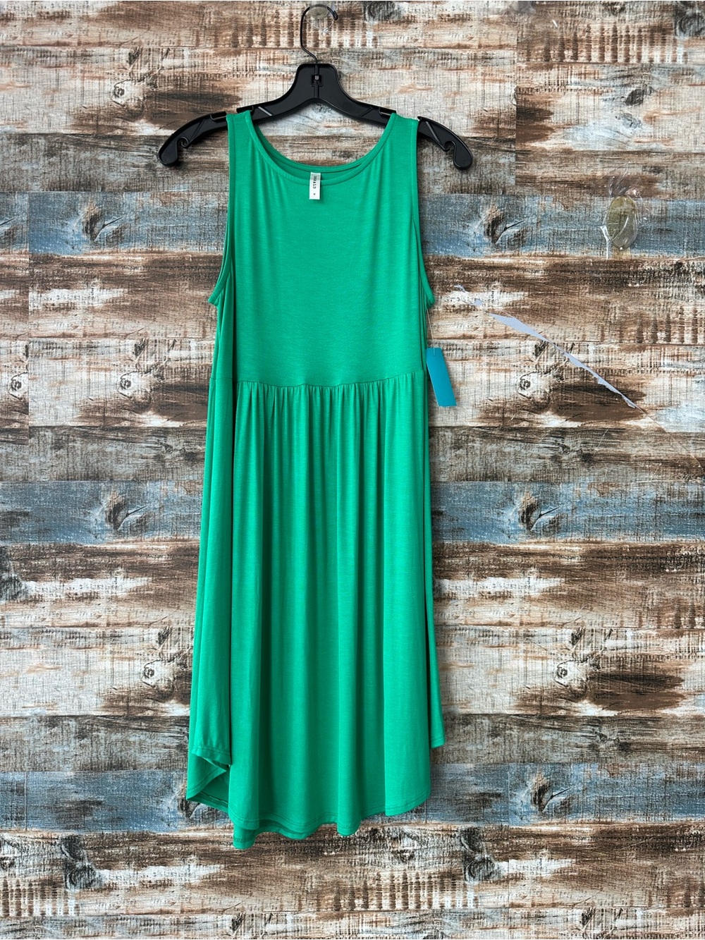 Emerald Bright Green Dress with Soft Knit Fabric